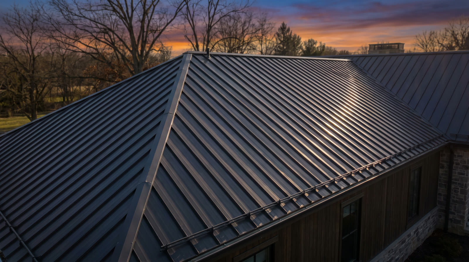Standing seam metal roof