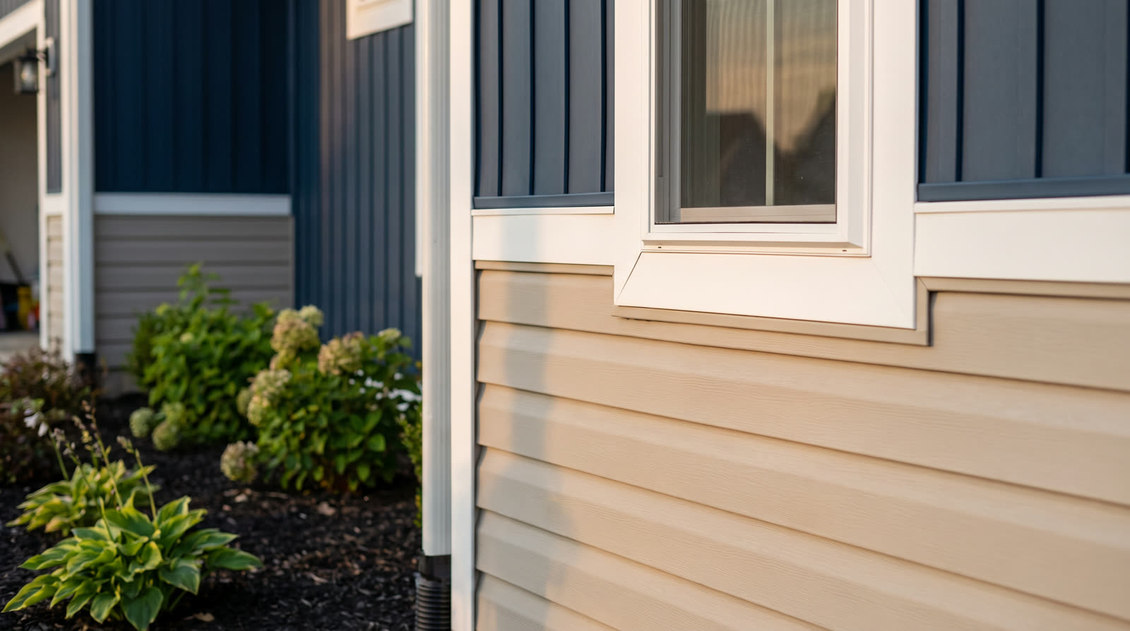 New siding installation